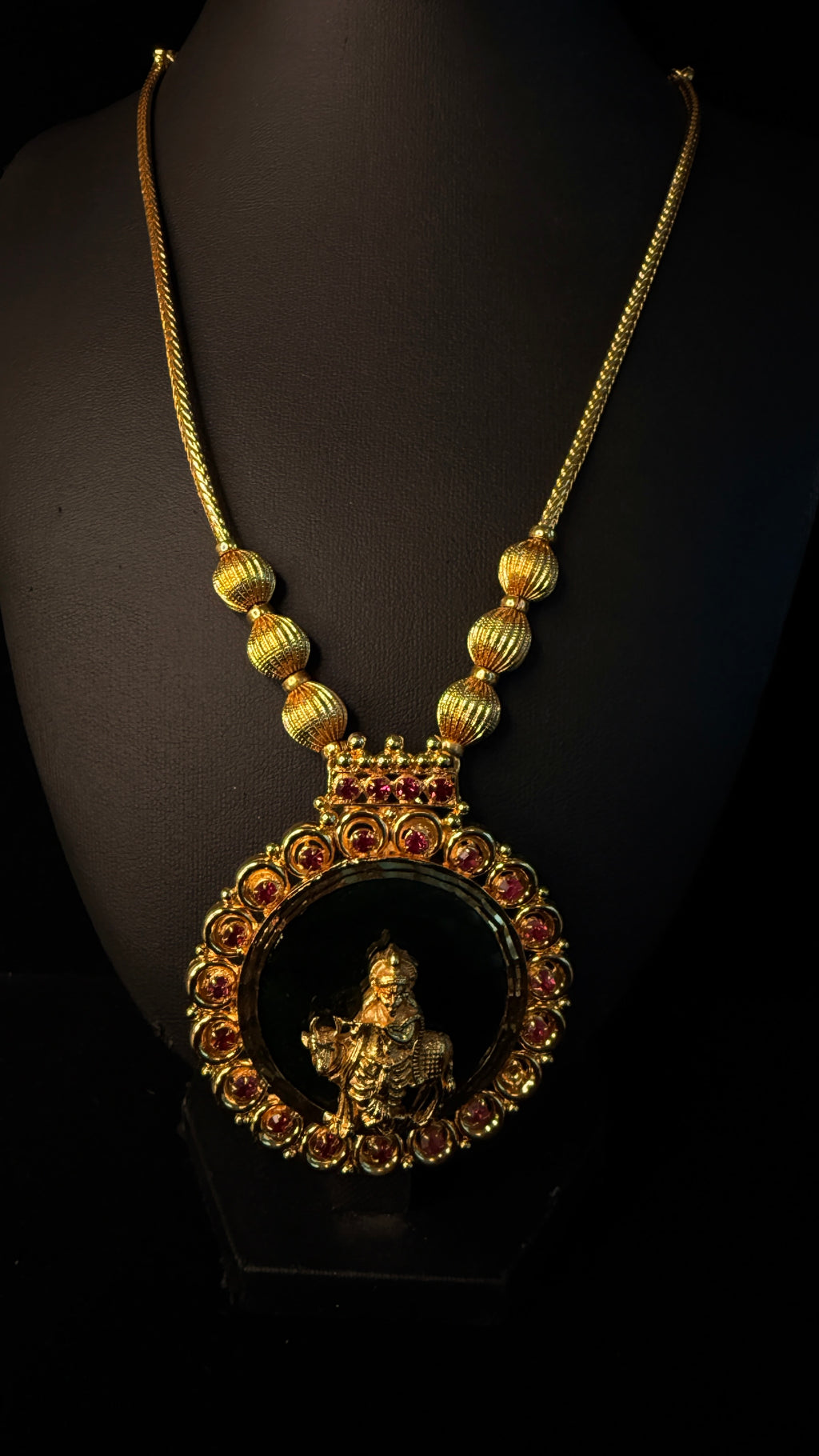 1gm gold plated Pendent with jhumka