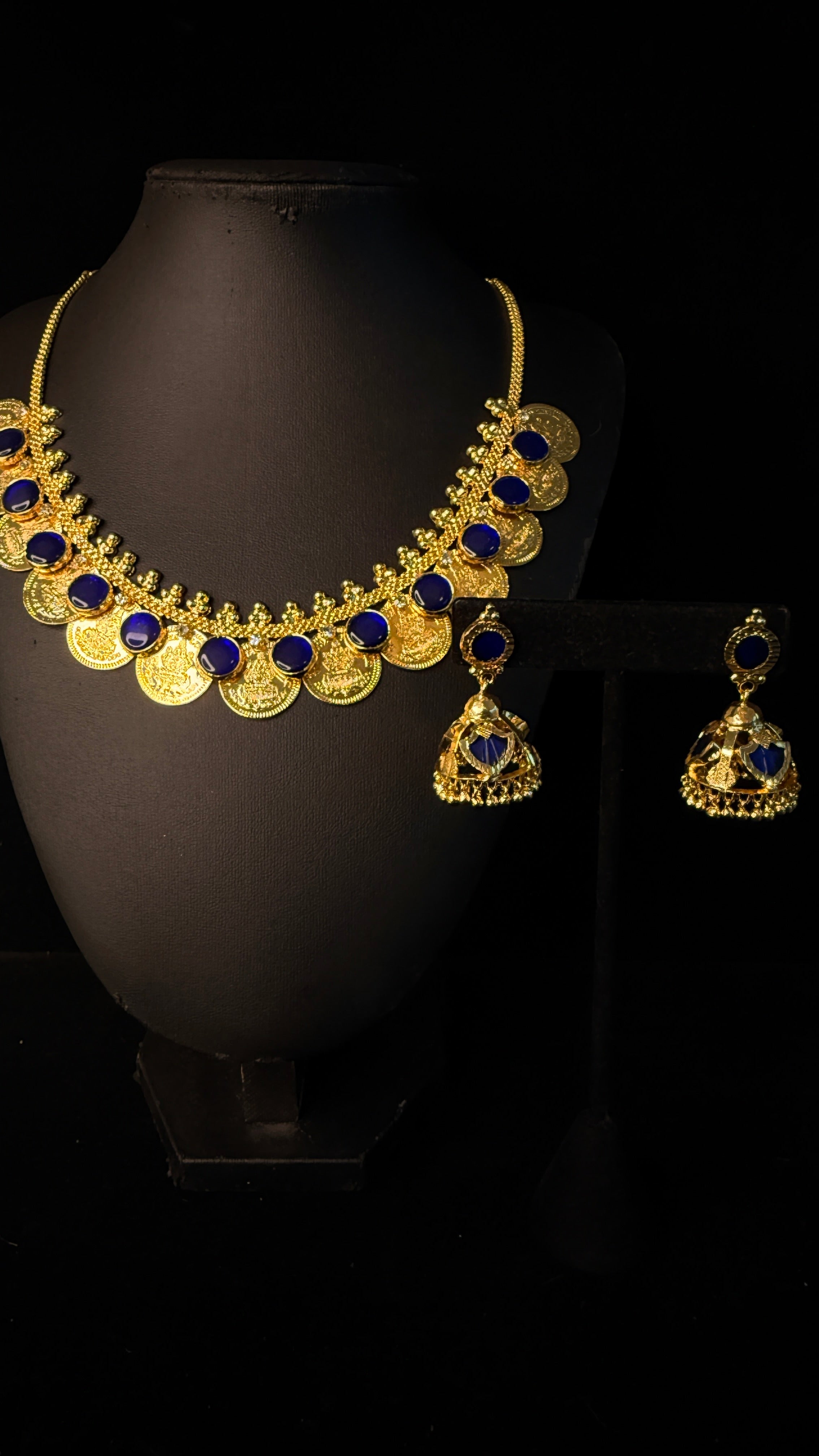 1gm gold plated kasumala with jumka