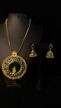 1gm gold plated Krishna pendent with jhumka