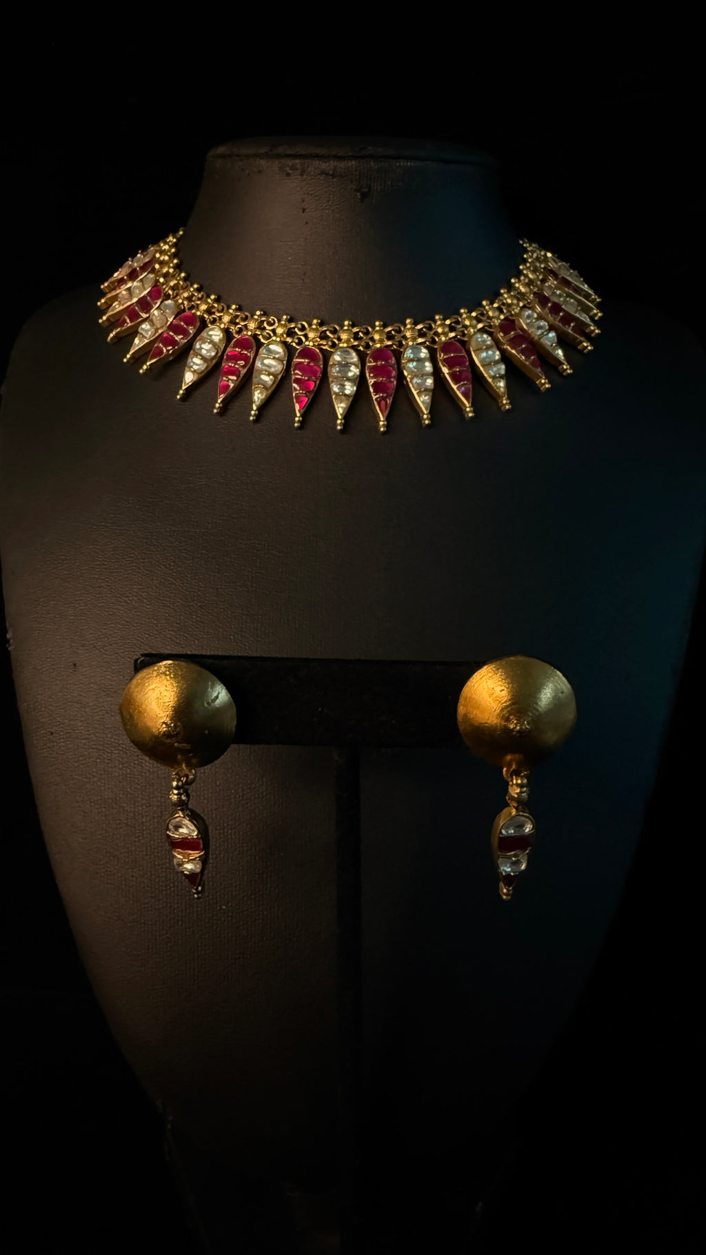 kerala Traditional jasmin bud insipred necklace with earring