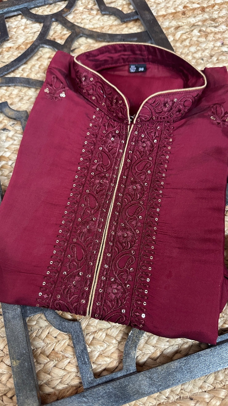 Maroon Kurt with bottom