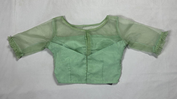 Light green organza blouse