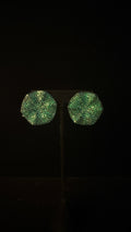 Green stone stud