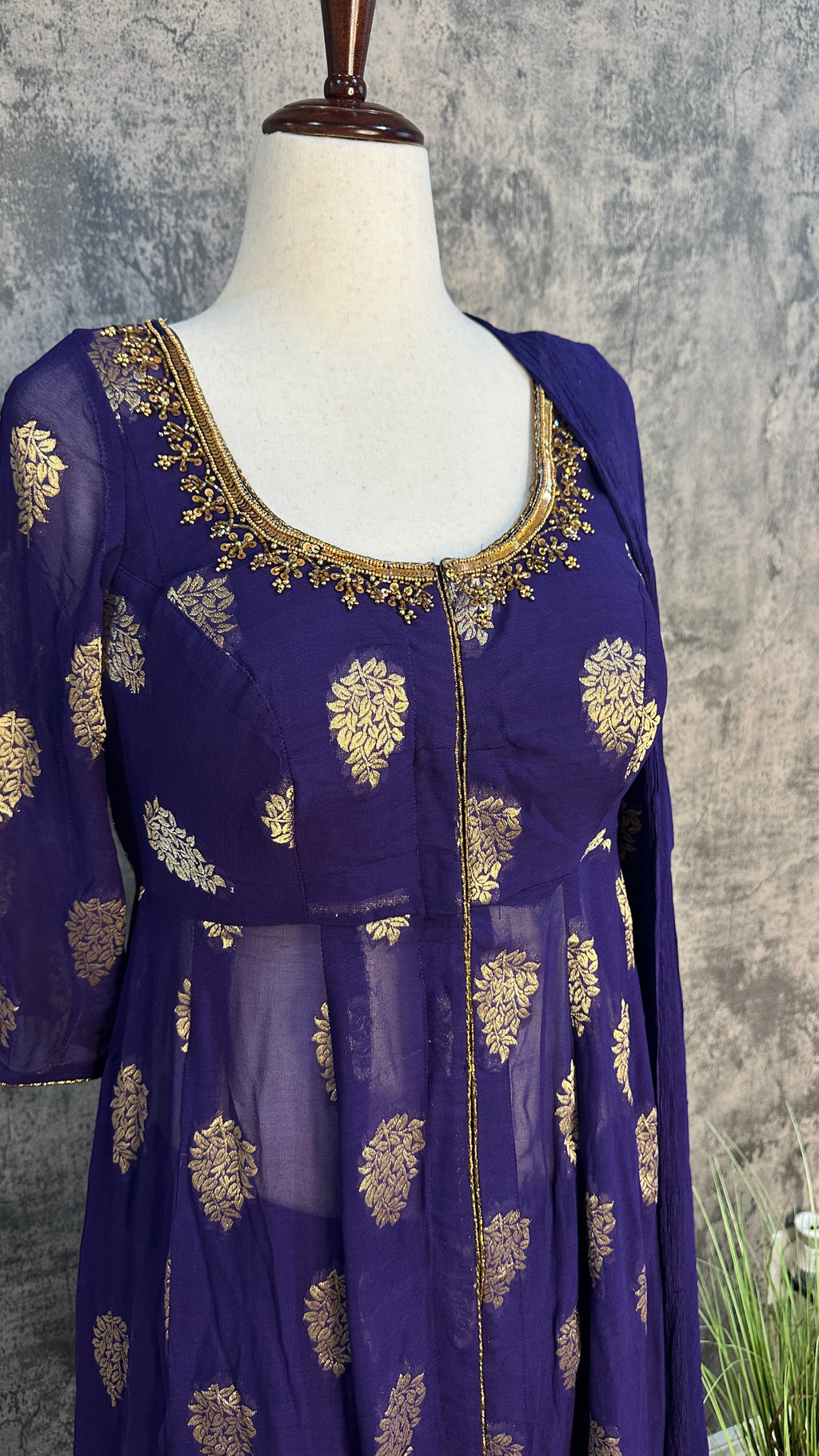 Purple designer salwar set