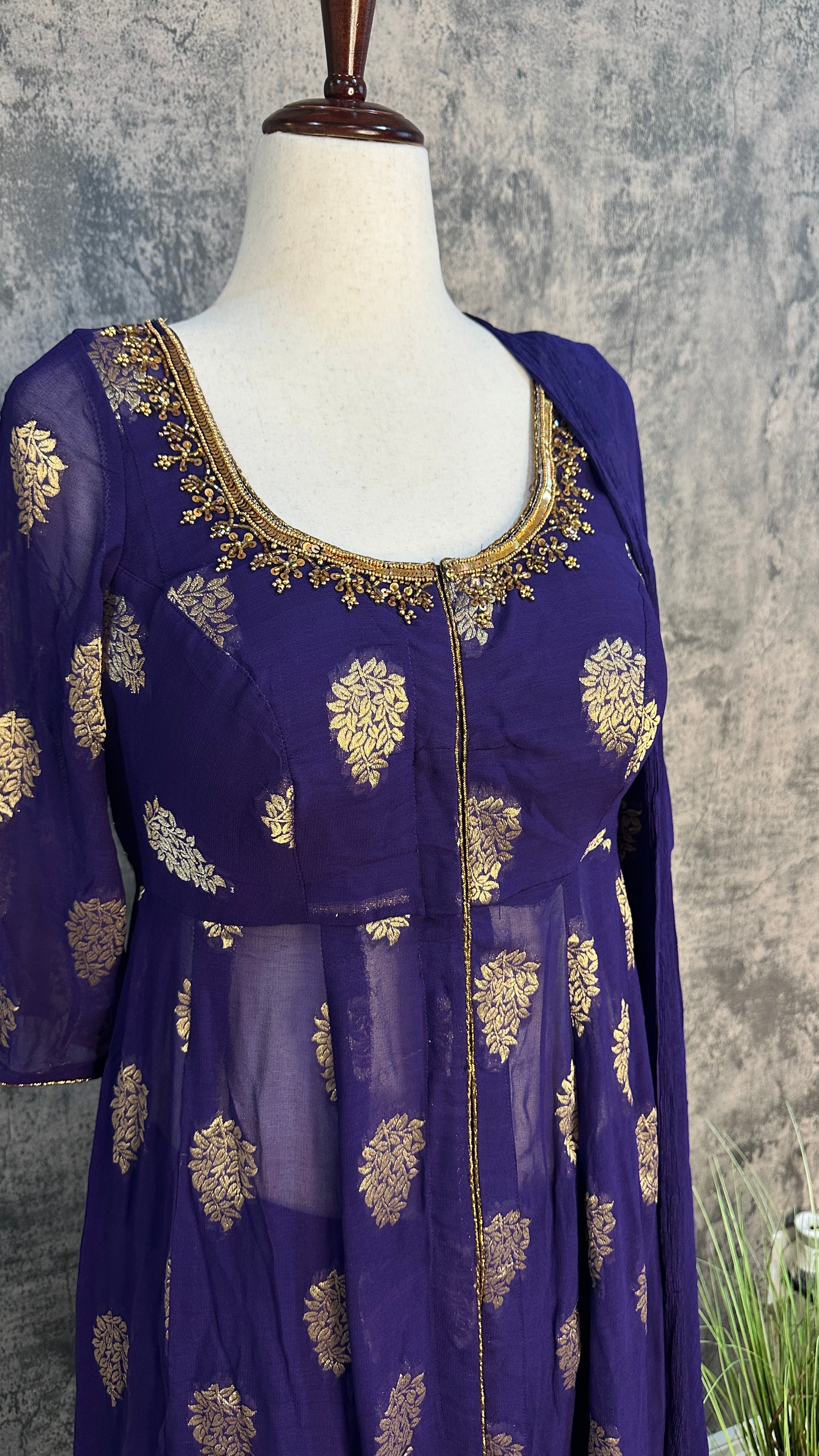 Purple designer salwar set