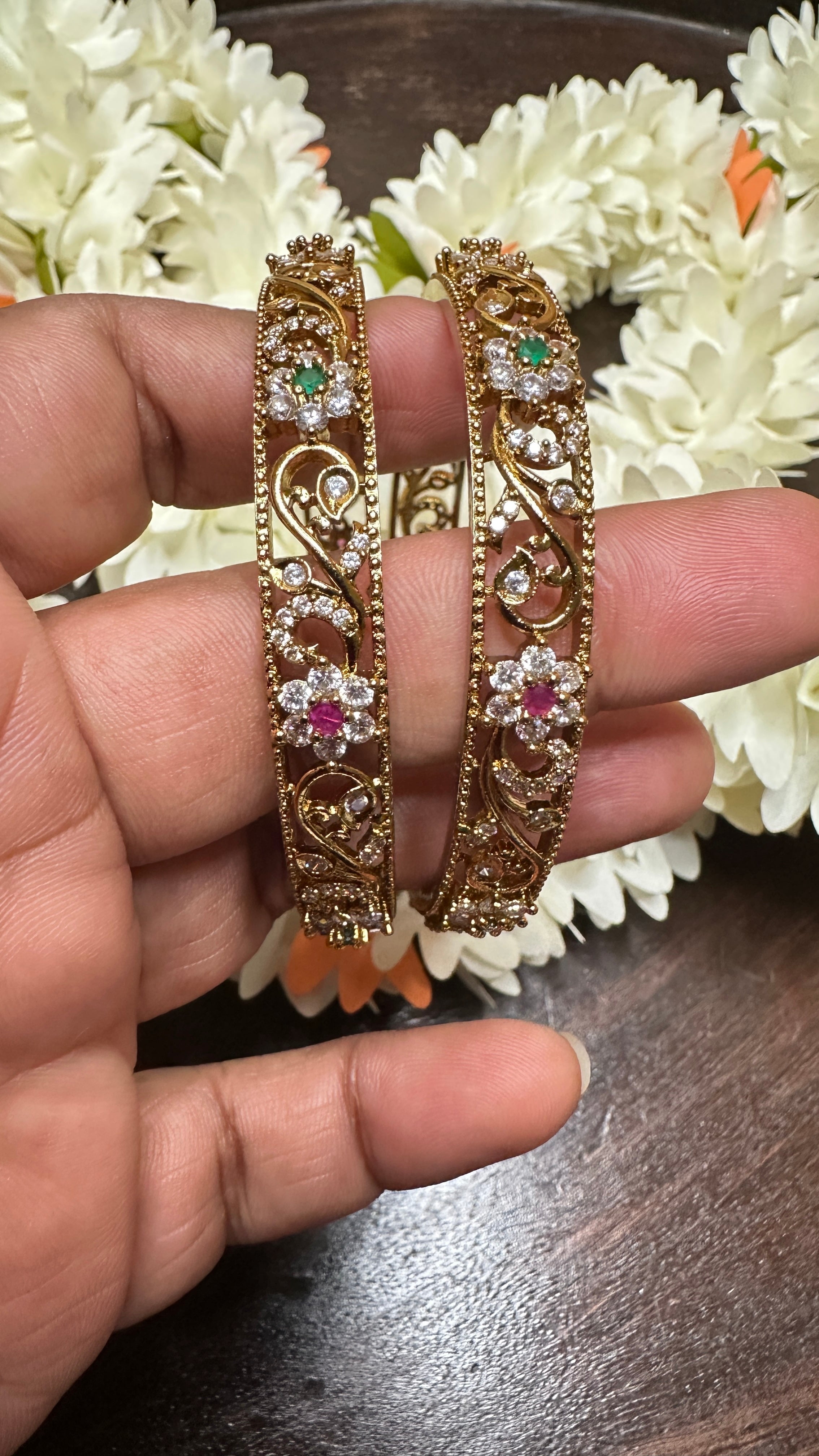 Gold bangles set - size 2.4