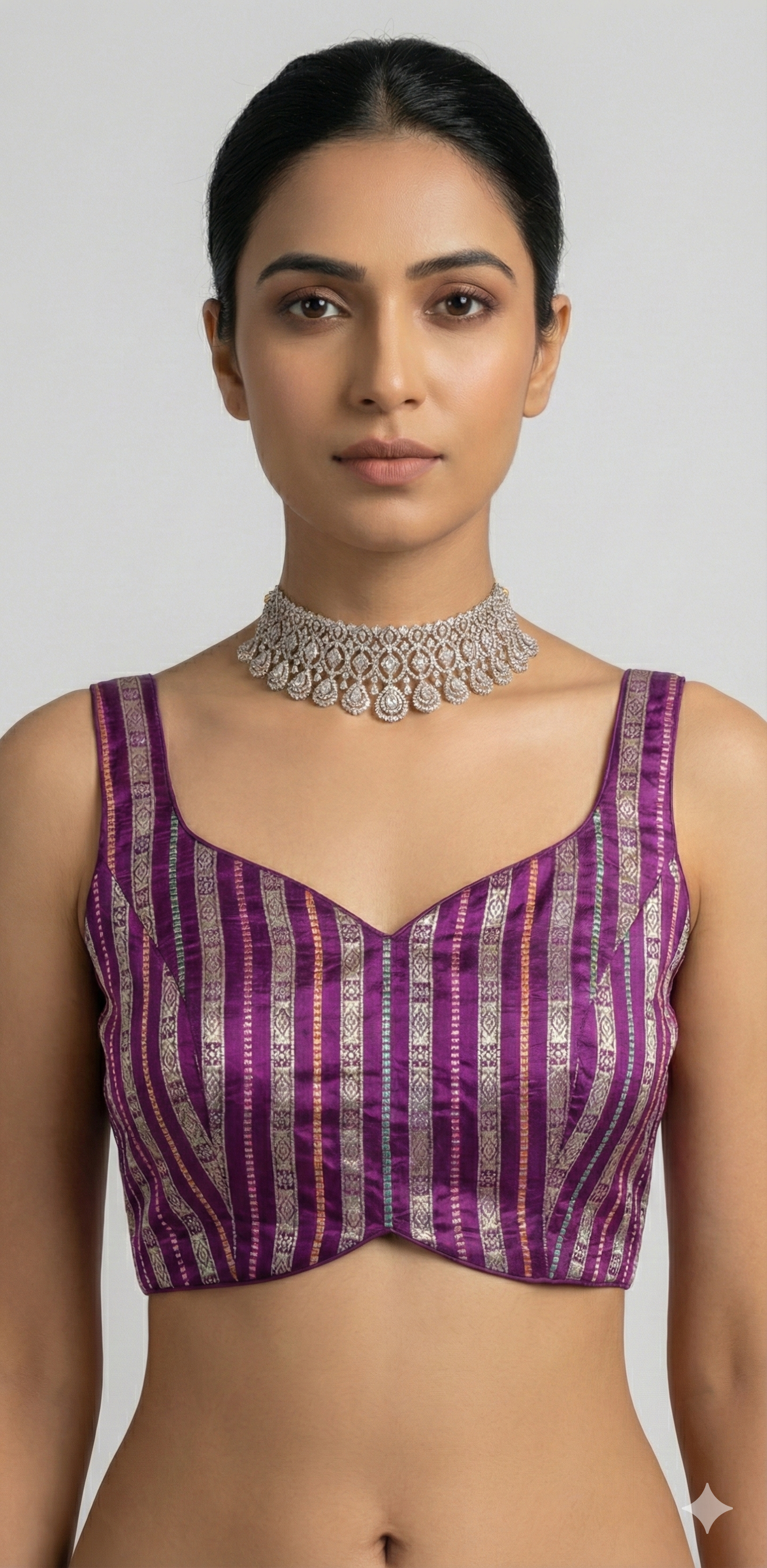 Majenta brocade blouse