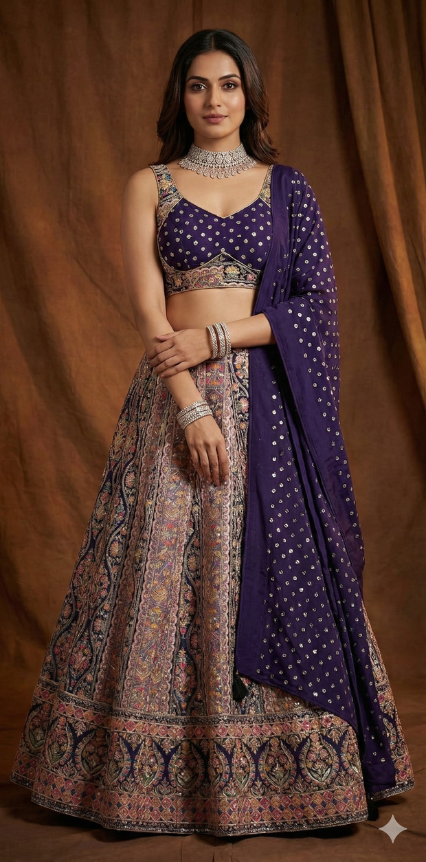 Purple lehanga