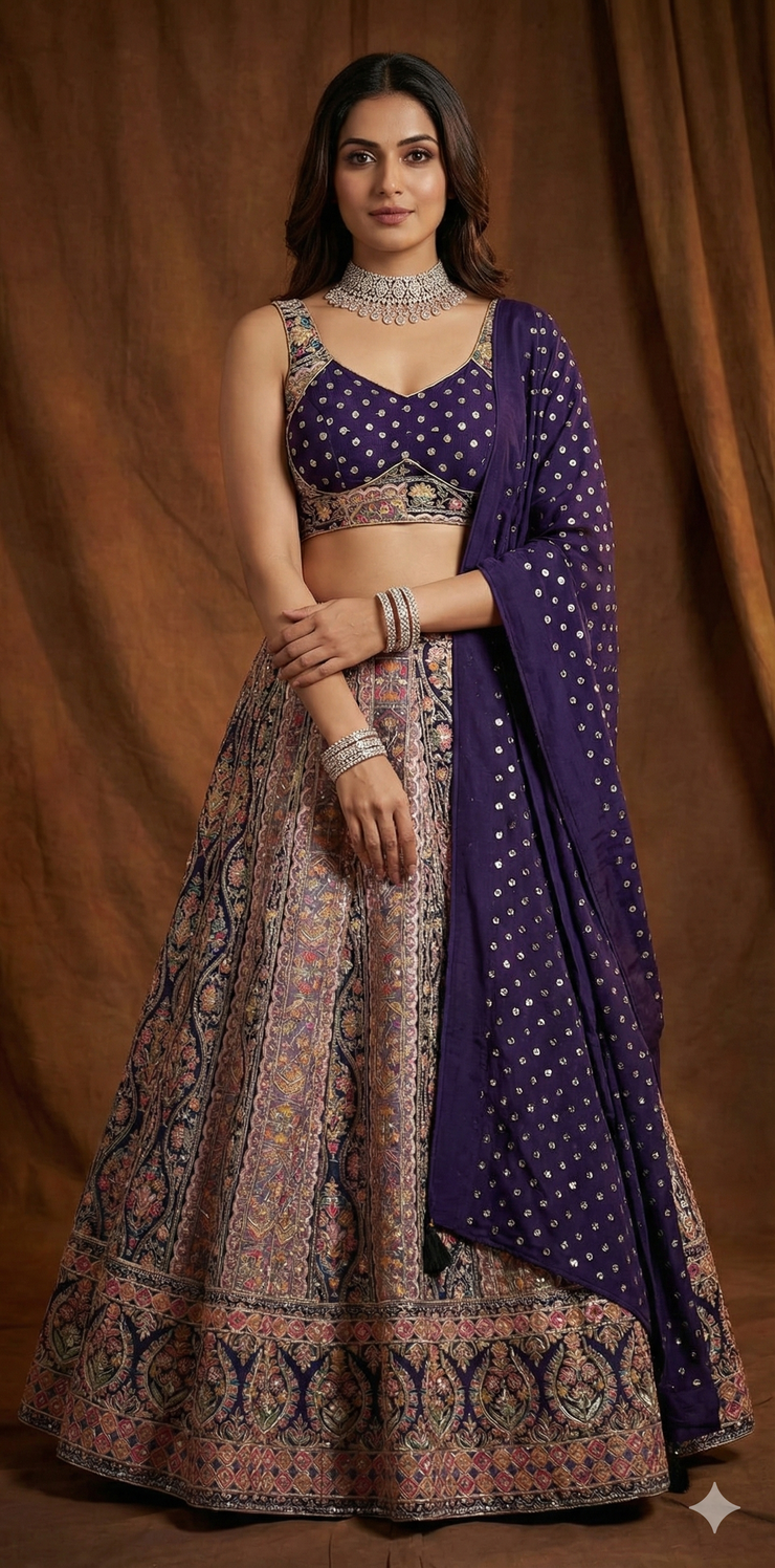 Purple lehanga