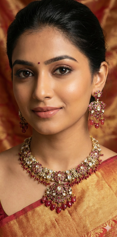 Necklace with earring