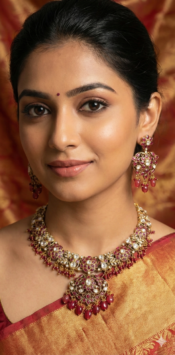 Necklace with earring