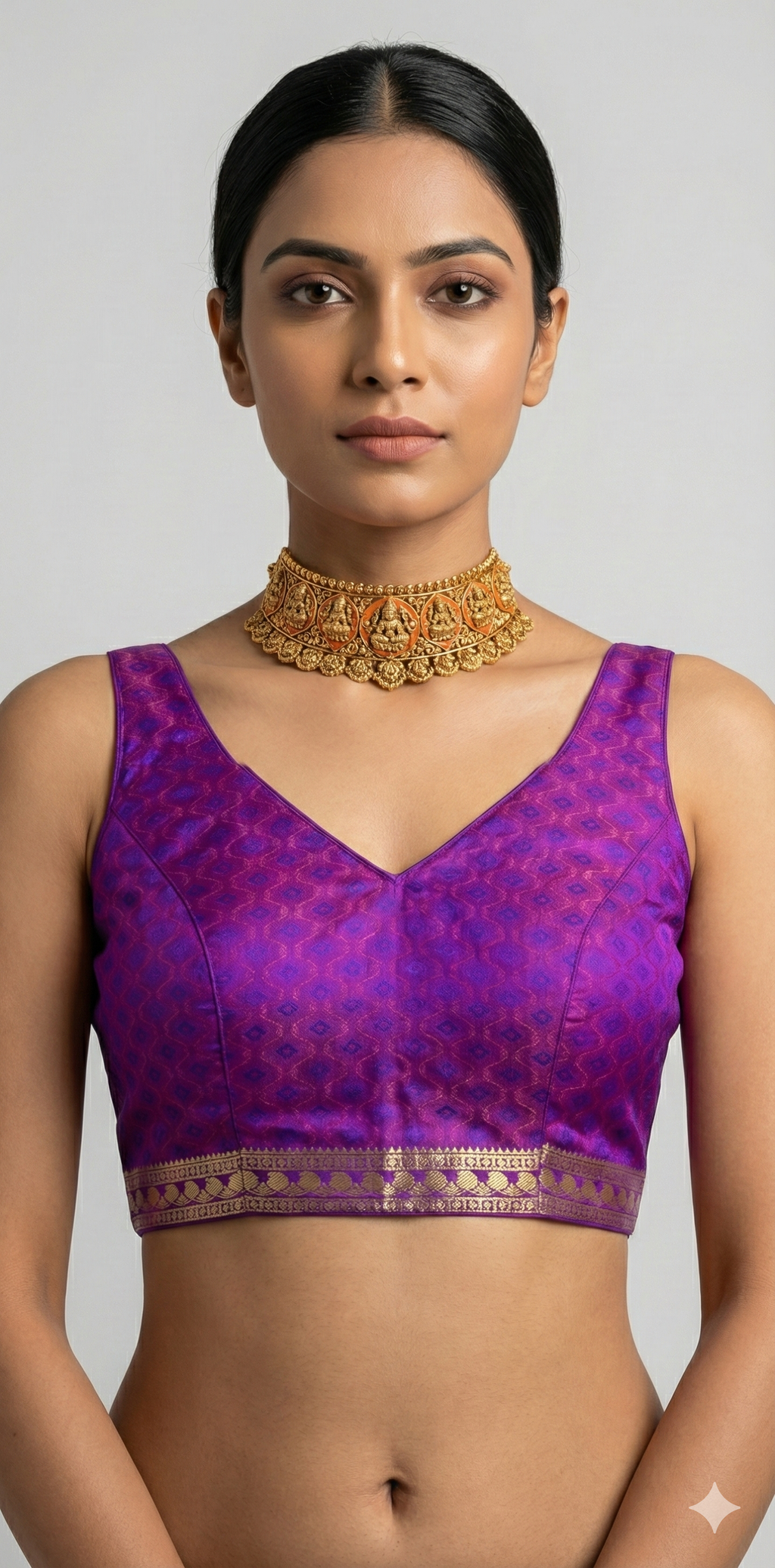 Majenta silk blouse