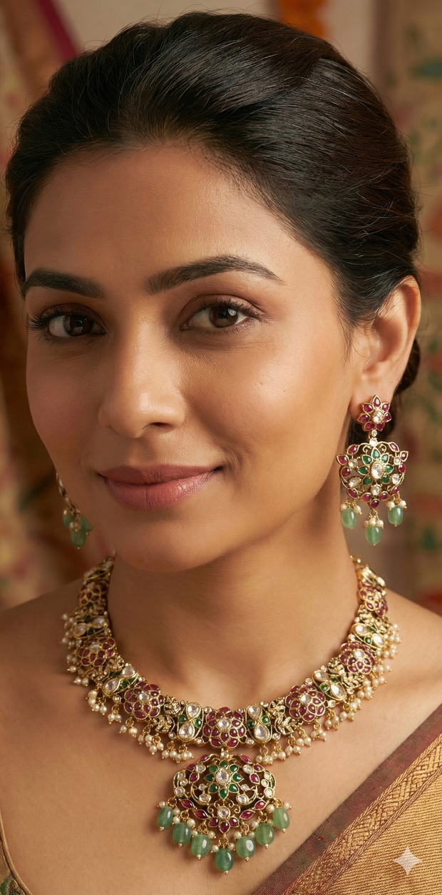 Necklace with earring