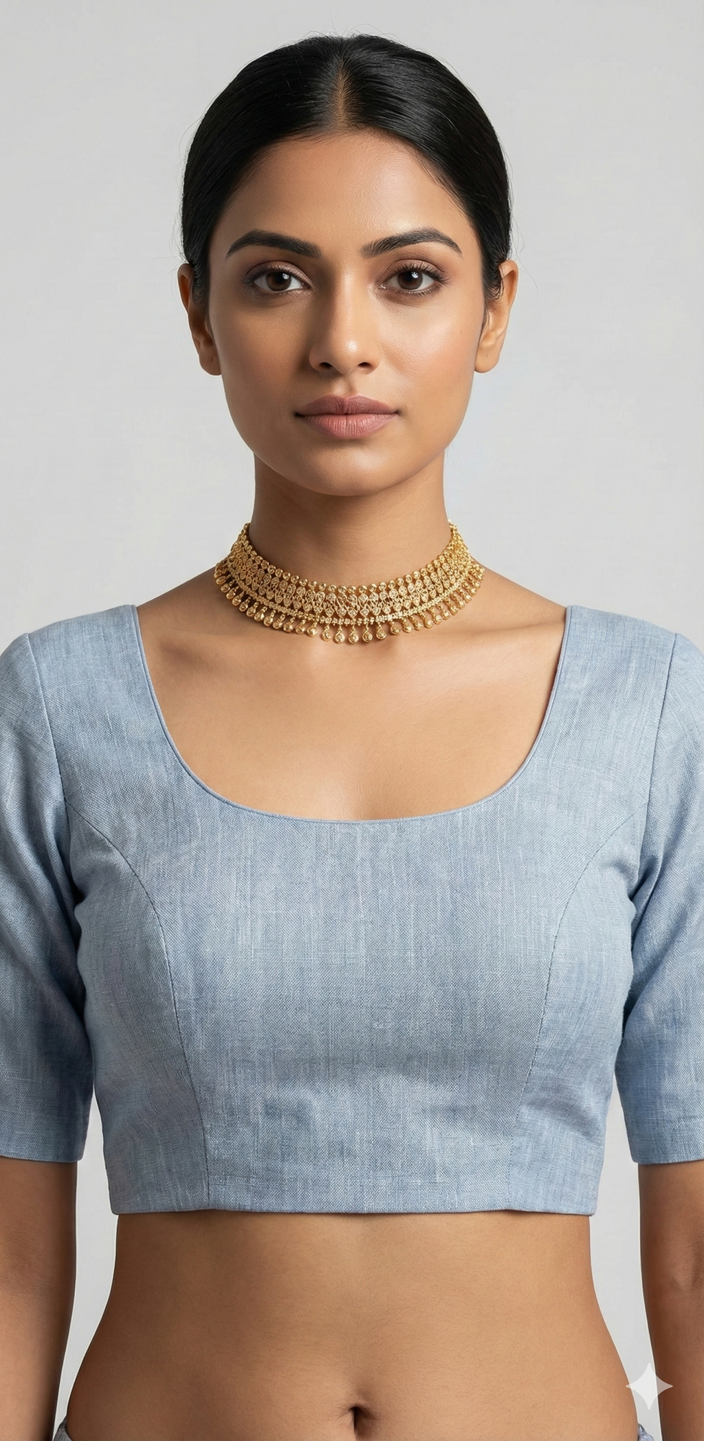Gray Cotton blouse