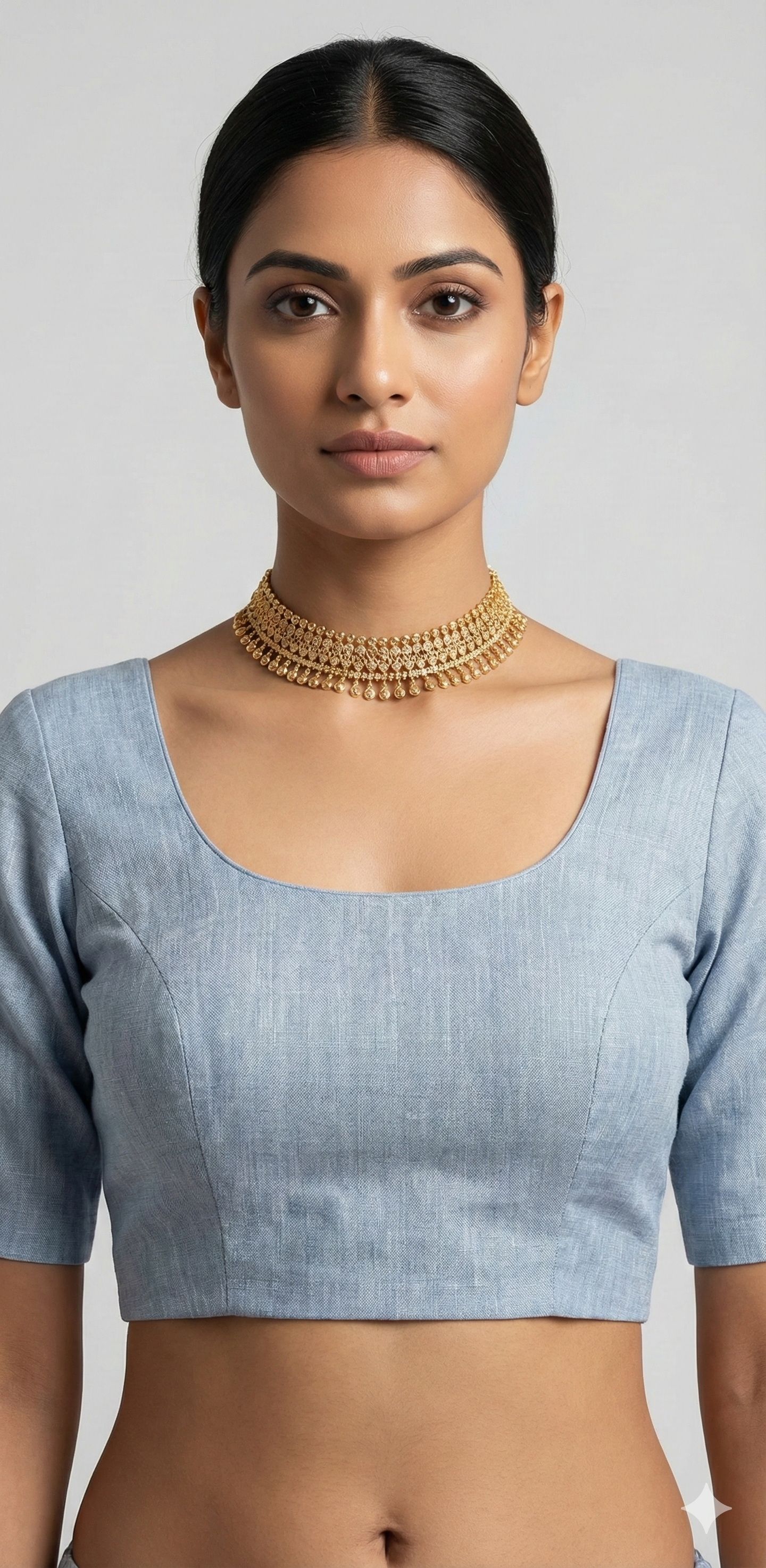 Gray Cotton blouse