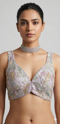 Lilac tissue silk blouse