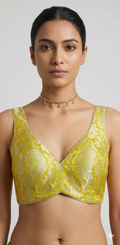 Light green banarsi brocade blouse