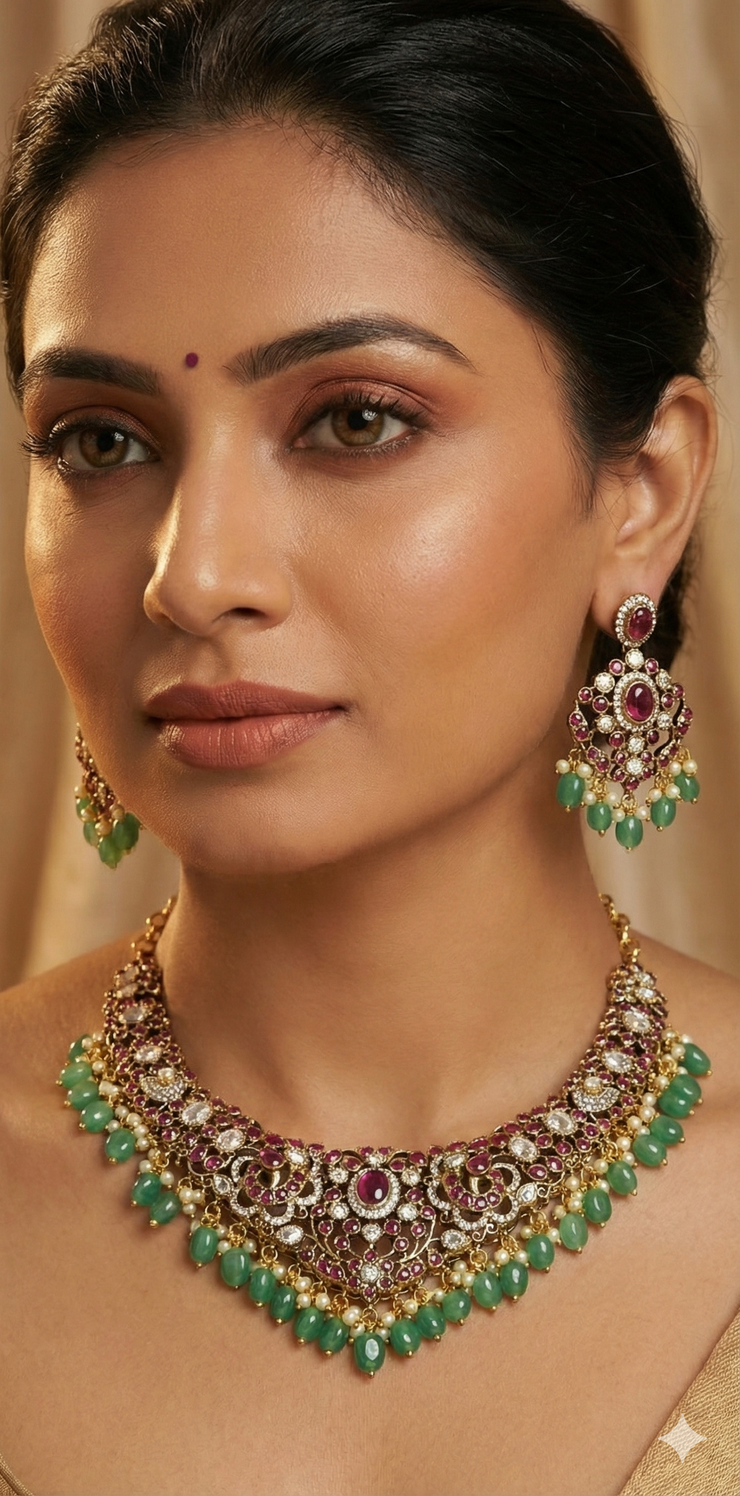 Necklace with earring