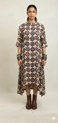 Ajrakh modal silk dress