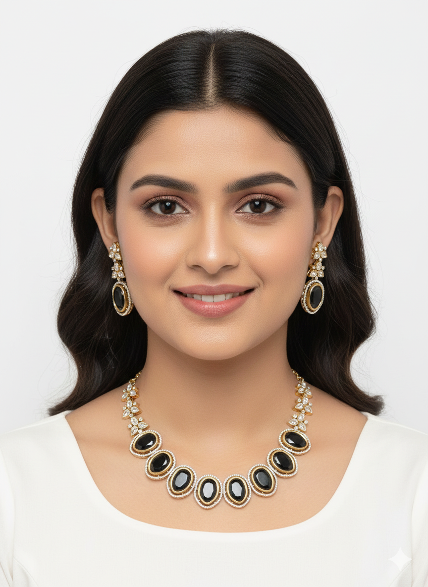 Necklace with earring