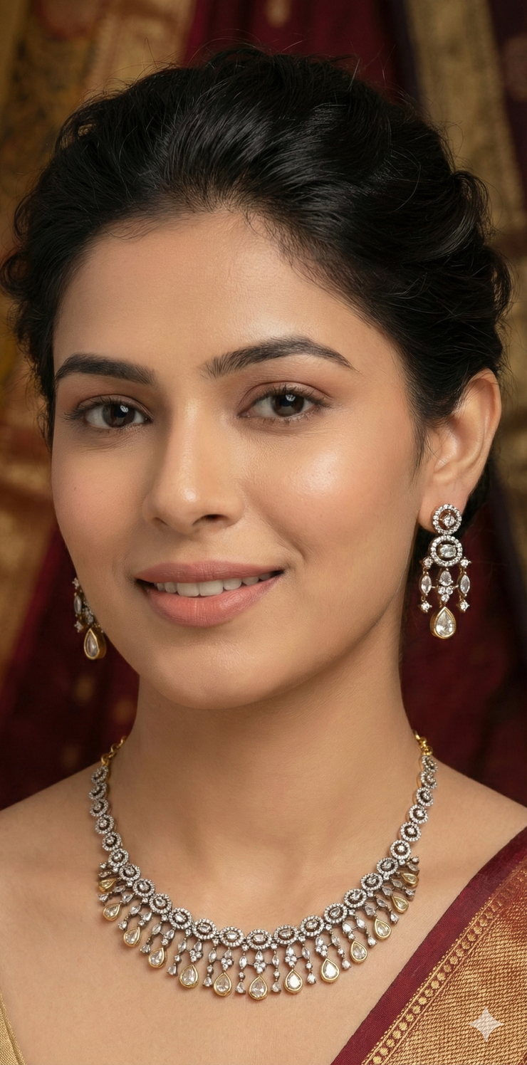 Necklace with earring