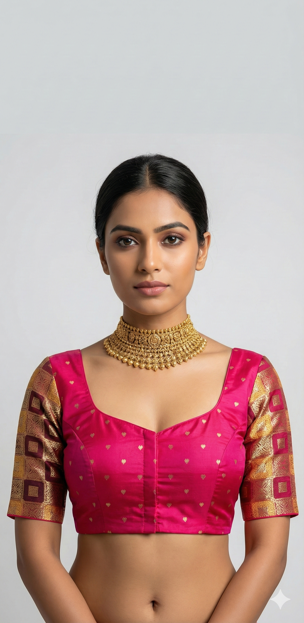 Pink Brocade blouse