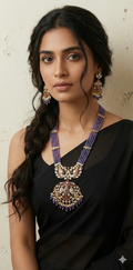 Long necklace with earring