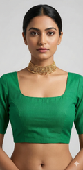 Green cotton blouse