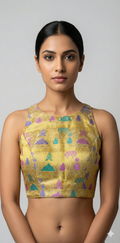 Gold tissue blouse