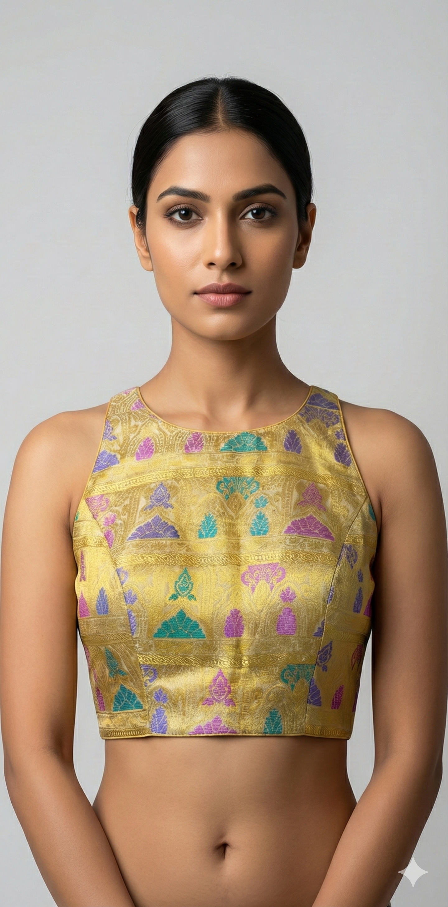 Gold tissue blouse