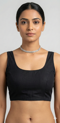 Black sleevesless blouse