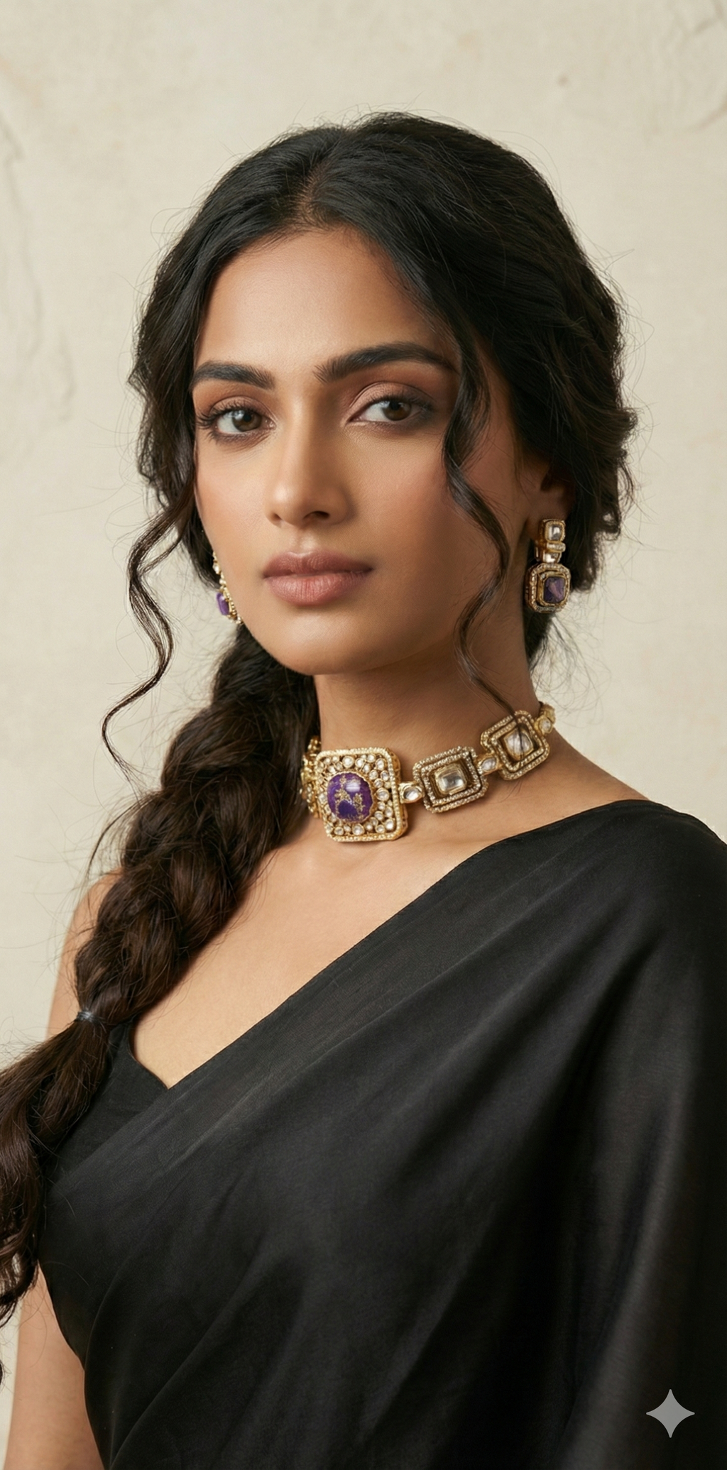 Designer choker with earring
