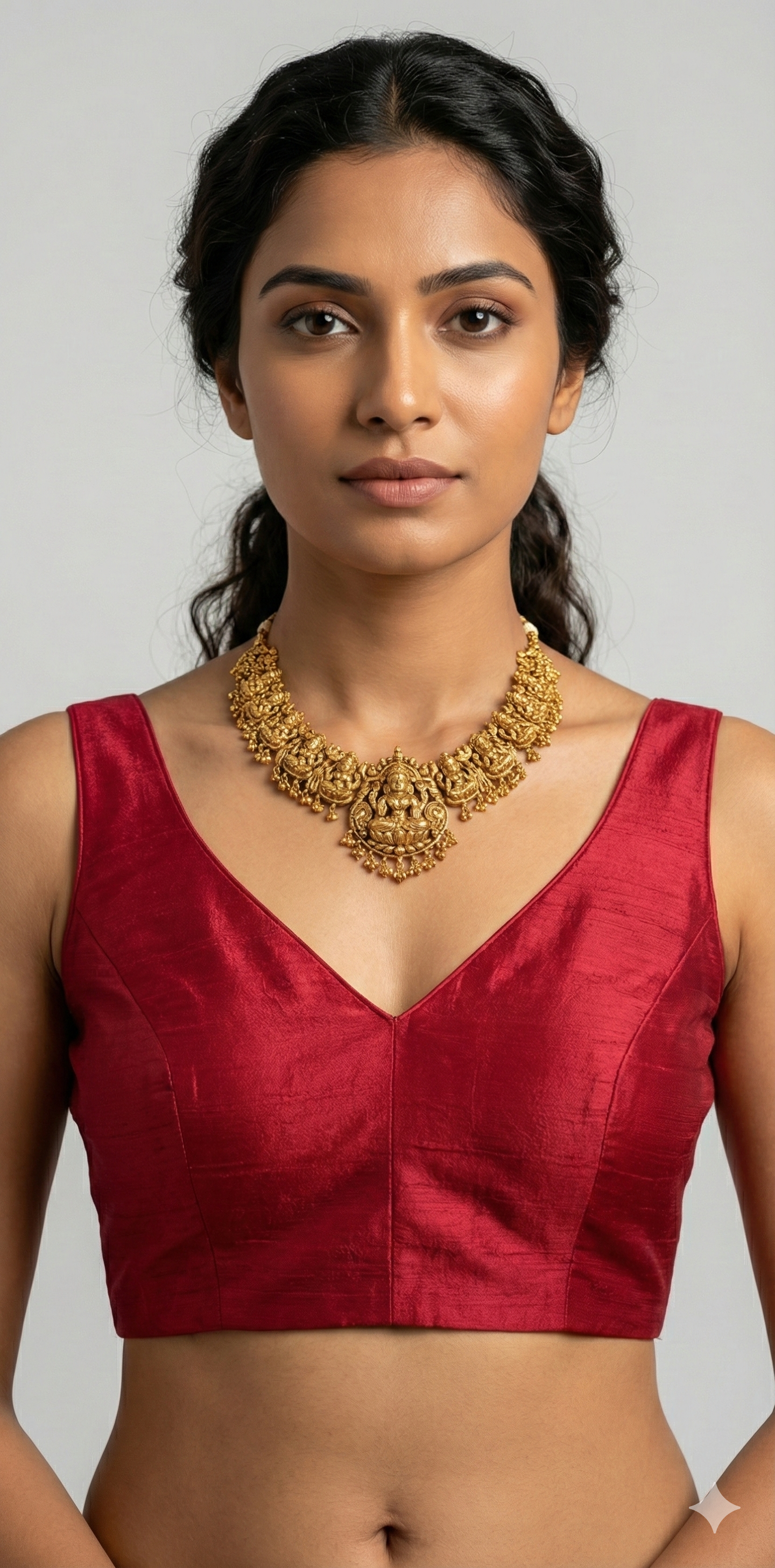 Marron sleeveless blouse