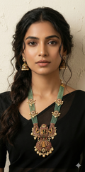 Long necklace with earring