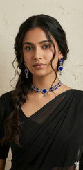 Indian glass choker with earring