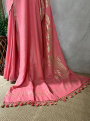 Pure Munga silk designer weave (single Motif) saree with stitched blouse