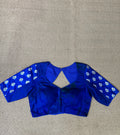 Blue silk blouse