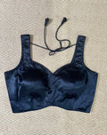Black mushru silk blouse