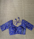 Purple tissue silk blouse with bead work