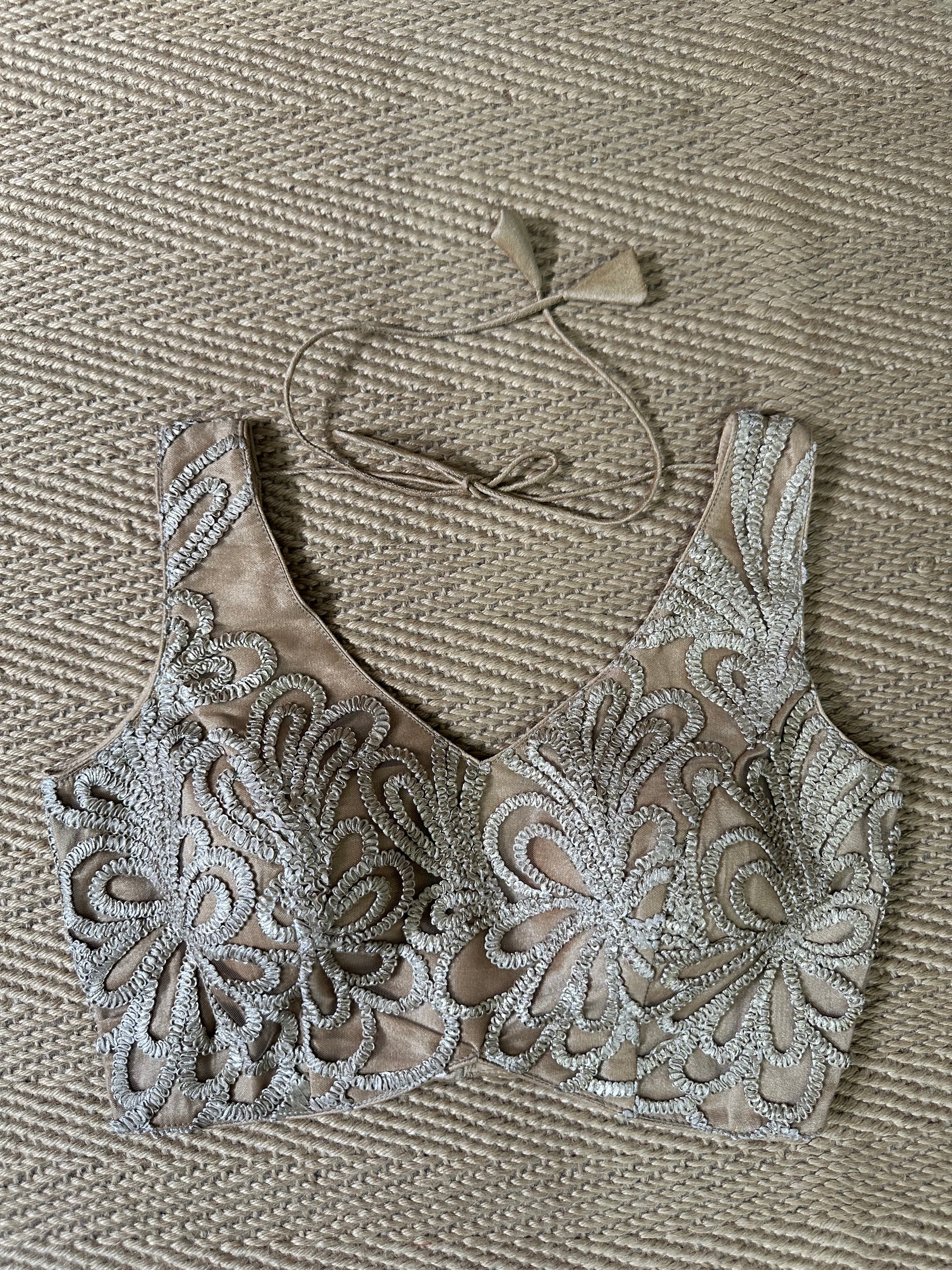 Gold designer blouse