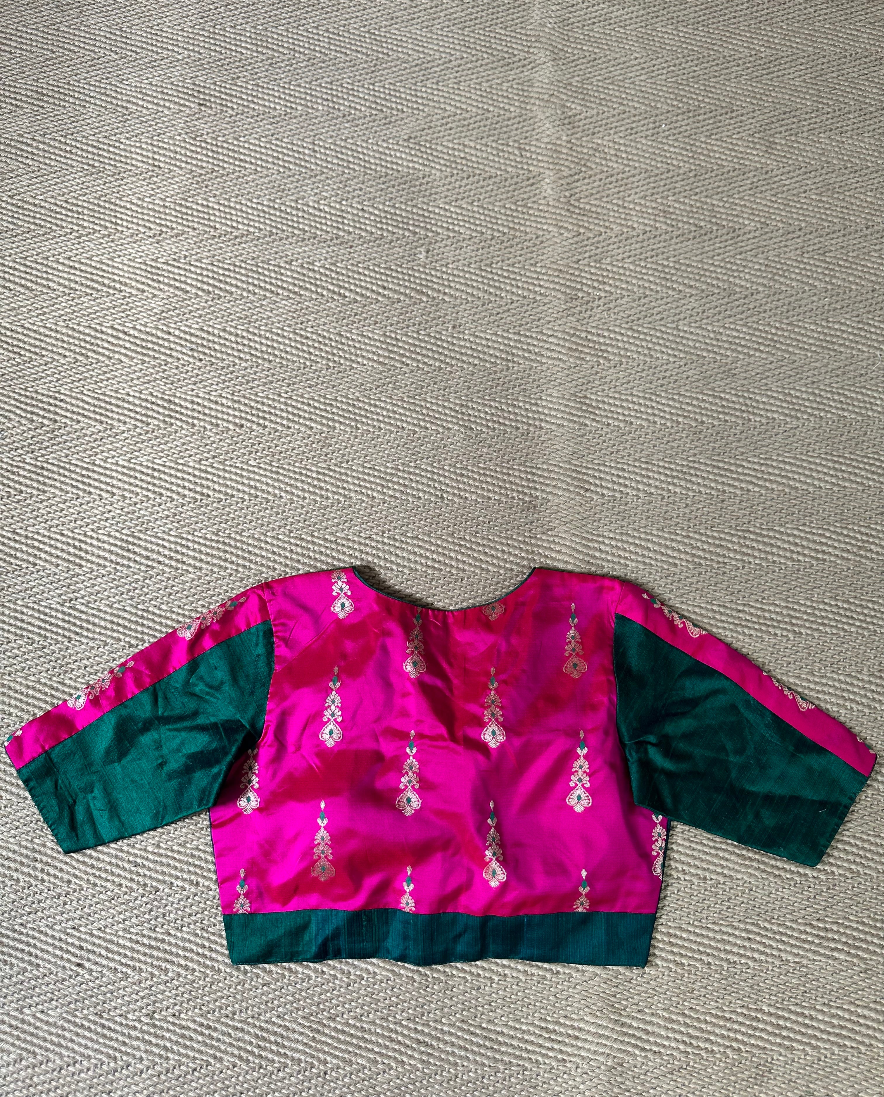 Green silk blouse