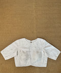 Off white silk blouse with sequins