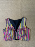 Multi color silk blouse