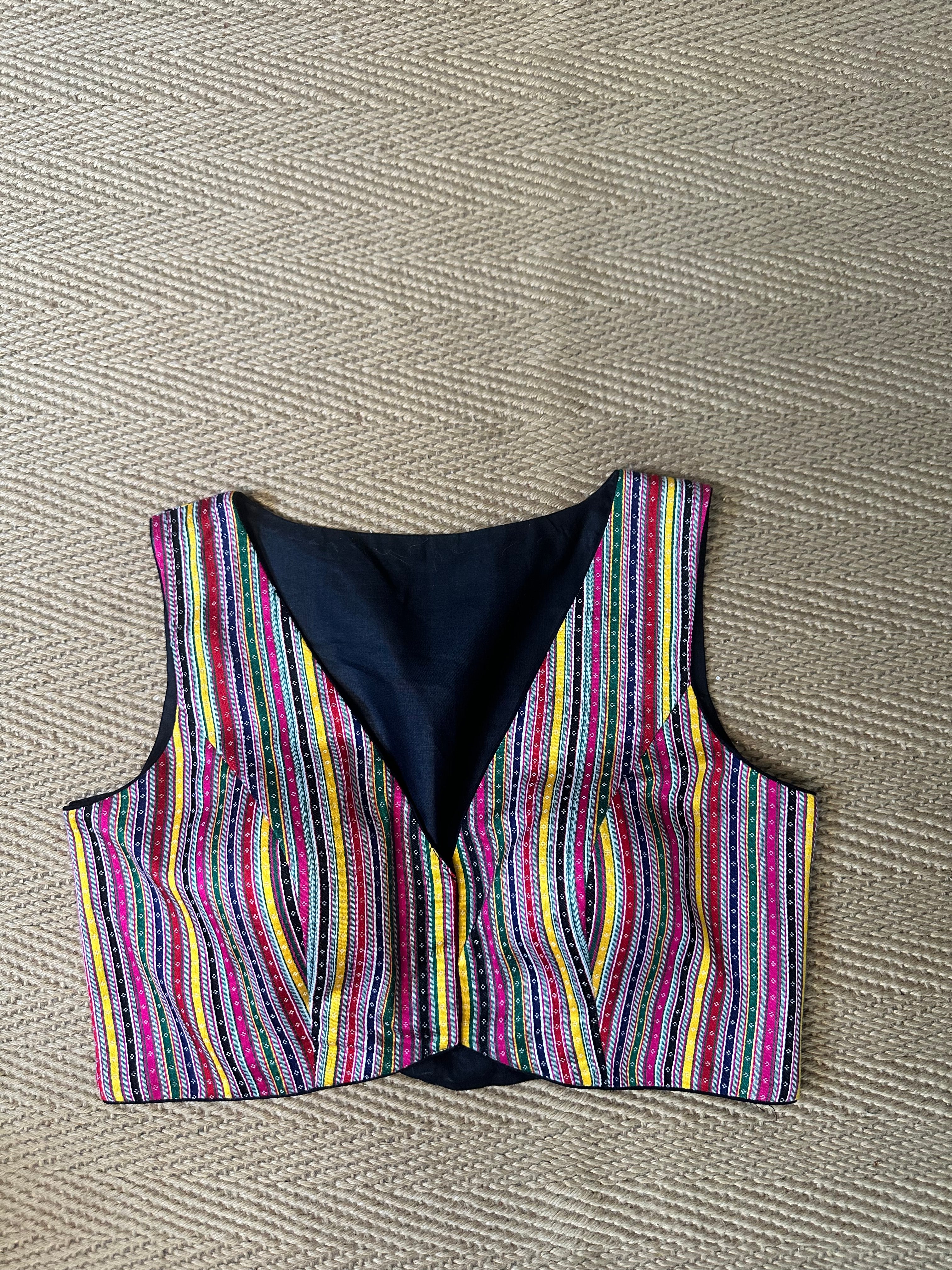 Multi color silk blouse
