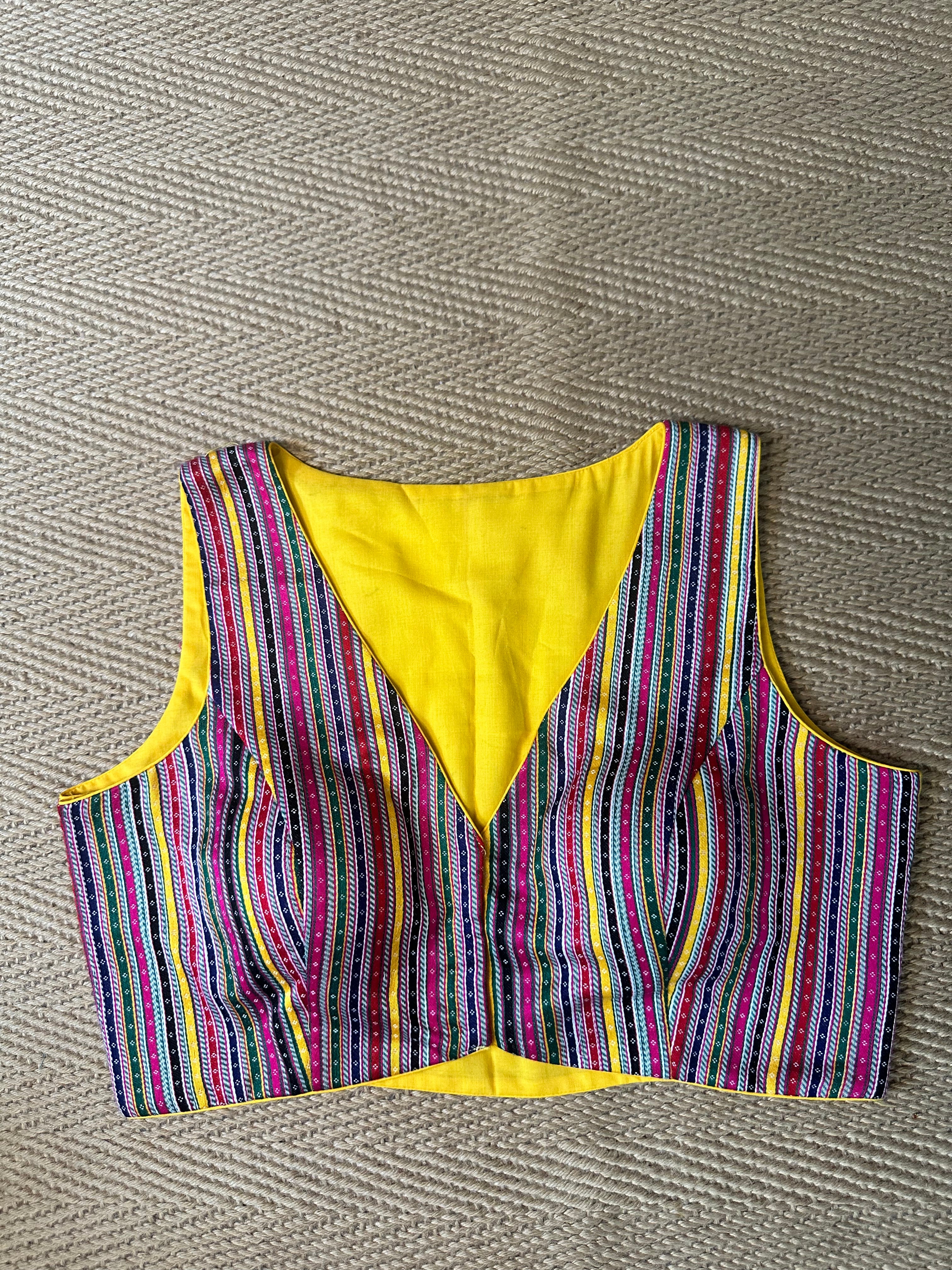 Multi color silk blouse