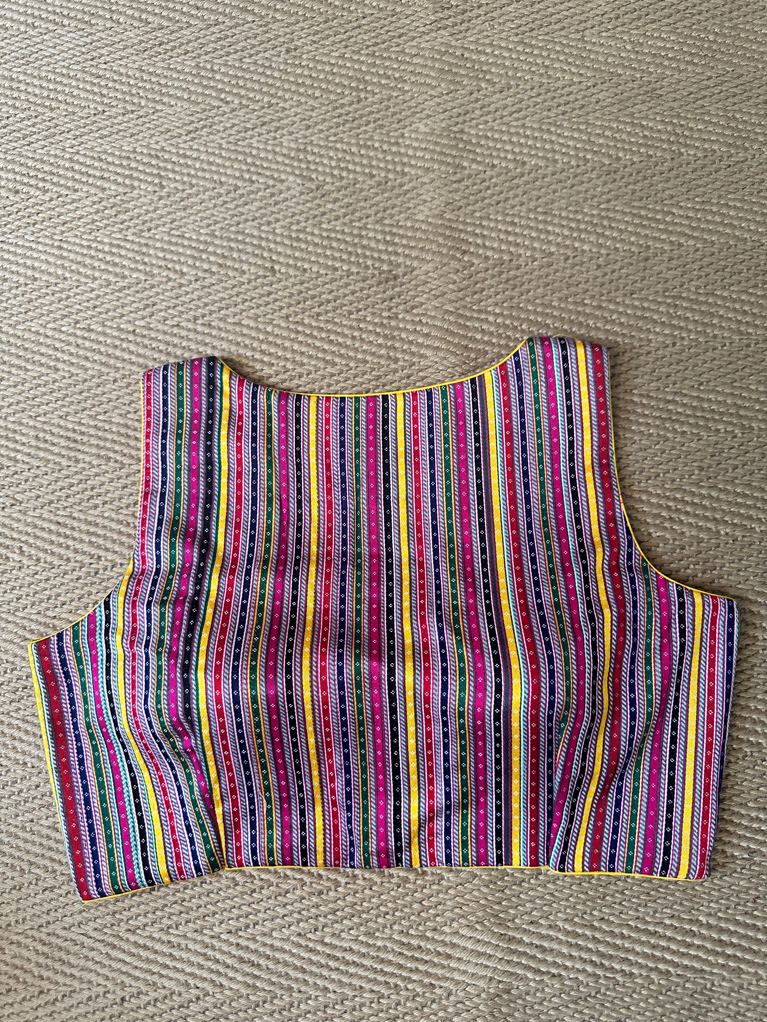 Multi color silk blouse