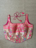 Peach brocade corset