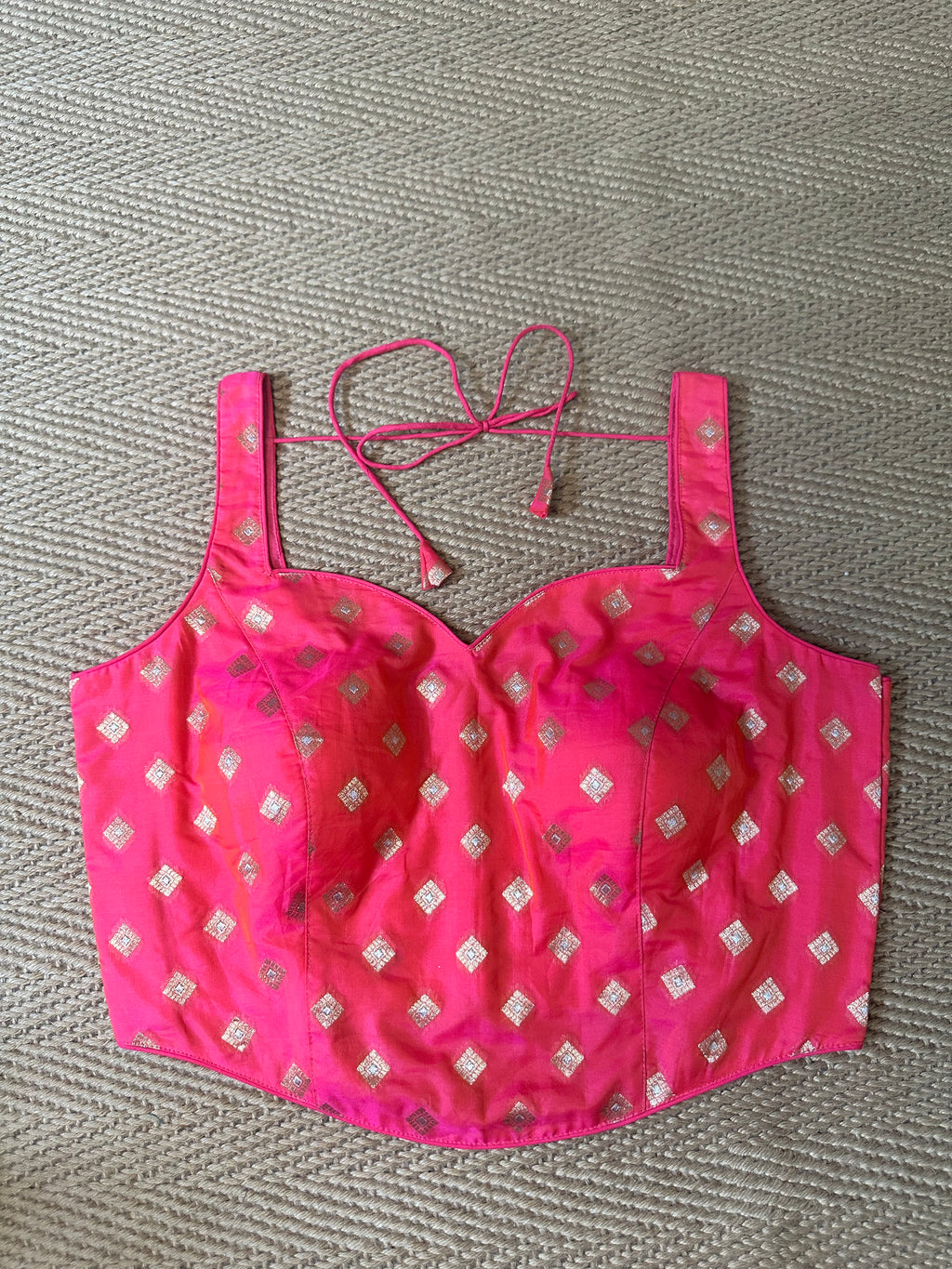 Peach Silk corset