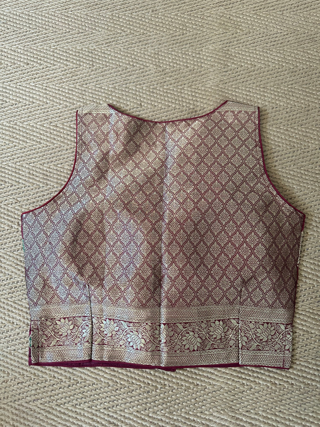 Marron silk long blouse
