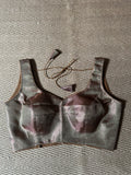 Copper tissue blouse